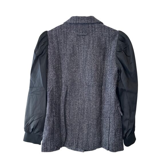 Anthropologie Maeve NWT Mixed Media Tweed Bomber Jacket Size 6 - Picture 4 of 11